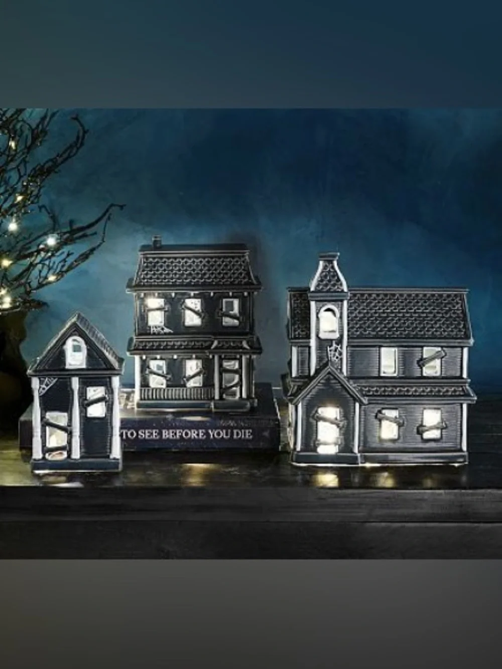 Pottery Barn Ceramic Haunted House ~ Small Version 🕷️